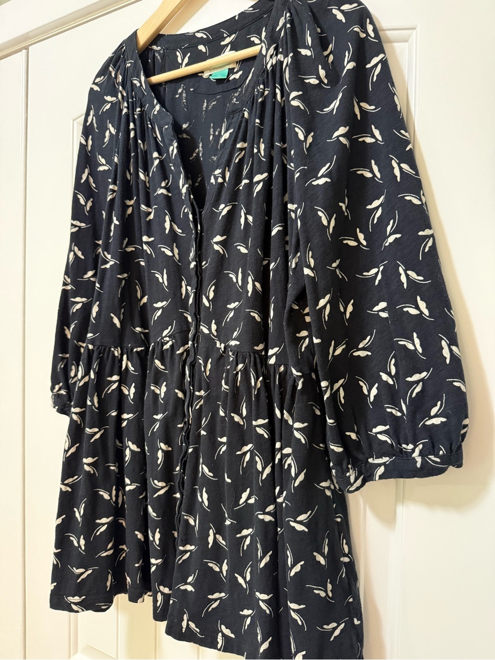 Maeve Black Floral Tiered Women’s Knit Top 2X - Picture 3 of 7